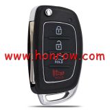 For Hyundai 3+1 button remote key blank