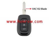 For Renault 3 button remote key  blank VAC102 blade
