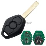For BMW EWS Systerm 3 button remote key with 2 track blade with 7935 chip   434MHZ