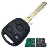 For To 3 button remote key with 4D67 chip with 433mhz use for To land cruiser prado