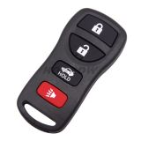 For Nis 4 button remote key shell with rubber pad