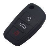 For Audi 3 button silicon case black color （MOQ: 5pcs)