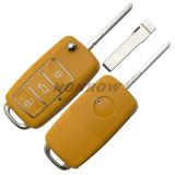 For V 3 button  waterproof  remote key blank with yellow color