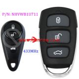 For Subaru Upgraded Remote Car Key control Fob 3Button 433MHZ  P/N: NHVWB1U711