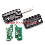 For Peu 3 button flip remote key with HU83 407 blade ( With trunk button) 433Mhz ID46 PCF7961 Chip FSK Model