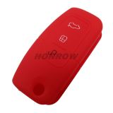 For Ford 3 button Silicone case red MOQ:50PCS