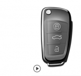 For Audi TPU protective key case  black color  MOQ:5pcs