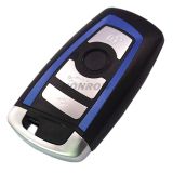 For BMW 7 series 4 button  remote key blank with Key Blade blue color
