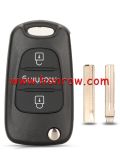 For Hyundai Morning 3 button flip remote key blank with Toy40 Blade