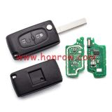 For Peu 2 button flip remote key with VA2 307 blade 433Mhz ID46 PCF7961 Chip FSK Model