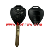 For Toy 3 button remote key balnk  with Toy47 blade
