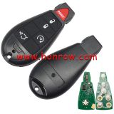 For Chrysler 4+1 button remote key with 433Mhz ID46 PCF7941 Chip FCCID:M3N5WY783X