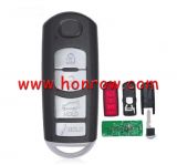 For Mazda Smart Remote Key 4 Button fob FSK 315Mhz PCF7953P 49 Chip  315MHz FSK PCF7953P / HITAG PRO / 49 CHIP FCCID:WAZSKE13D02/01 IC:662F-SKE13D02 /01 Model: SKE13D-02/01