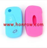 For Ford 3 button silicon case blue