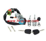 For Citroen Ignition Lock Key Steering Lock Left and  Right Door Lock Cylinder Complete Set for Citroen C3 4162AG 4162AH 9170T5