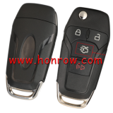  For Ford 3+1 button Flip Folding Remote Car Key Shell with HU101 Blade 