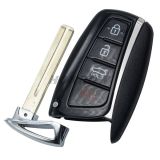 For Hyu 4 button remote key black with key blade