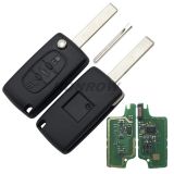 For Cit 3 button flip remote key with HU83 407 blade ( With trunk button) 433Mhz ID46 PCF7961 Chip ASK Model