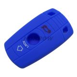 For BMW 3 button Silicone case Blue color