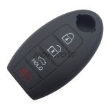 For Nissan 4 button Silicone case Black color(MOQ:5pcs)