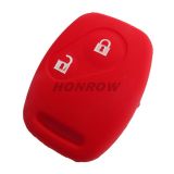 For Honda 2 button Silicone case (Red color) (MOQ:50pcs)