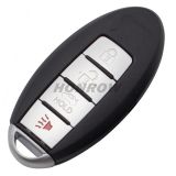 For Nis 3+1 button remote key blank with smart key
