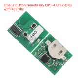 For Opel 2 button remote key control 433Mhz