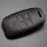For Kia 3button key cowhide leather case for K3 K3S K5 K4