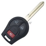 For Nis 2+1 button remote key blank