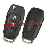 For Ford 2+1 button Flip Folding Remote Car Key Shell with HU101 Blade 