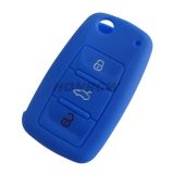 For VW 2+1 button Silicone case blue color