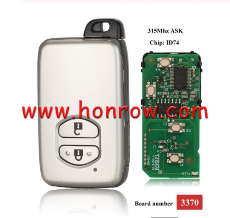  For Toy 2 button Smart Card 314.3MHz ID74 chip FSK 3370 Board CHIP: ID74-WD03