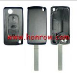 For Fiat 3 buton flip remote key blank without battery place HU83 blade