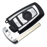 For BM 7 series 4 button  remote key blank with Key Blade