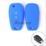 For Chevrolet 3 button silicon case blue color