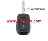 For Renault 2 button remote key  blank VAC102 blade