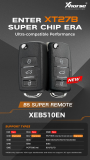 Xhorse XEB510EN Super Remote Key VW B5 Flip 3 Button Built-in XT27B Super Chip