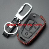 For Opel 3 button key cowhide leather case