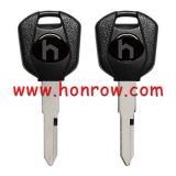 For Honda Motorcycle transponder key blank with left blade black color