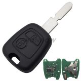 For Peu 2 button remote key with 406 blade 433Mhz PCF7961 Chip