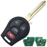 For Nis 3+1 button remote key with 315mhz ID46 chip