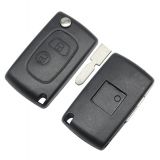 For Peu 2 button modified flip remote key blank with NE78-406 Blade