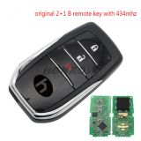 For Original To Huilux 2+1 button remote key with 433Mhz toyota H chip