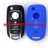 For Fiat 4 button silicon case blue
