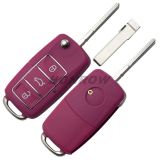 For V 3 button  waterproof  remote key blank with red color