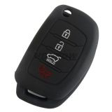 For Hyundai 3+1 button Silicone case black MQQ:5PCS