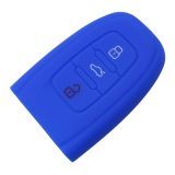 For Audi 3 button Silicone Case blue color (MOQ: 50pcs)