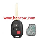 For Toy 3 Button remote key with 314MHz H Chip  FCCID:GQ4-52T