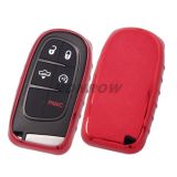For Chrysler，for Jeep , for Dodge TPU protective key case（ Red color ）MOQ:5pcs