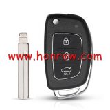For Hyundai 3 button remote key blank with left blade